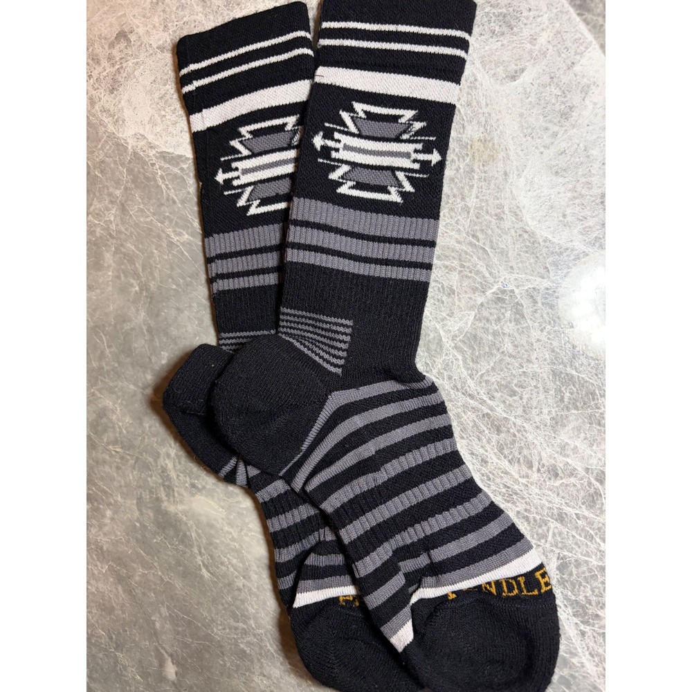 Pendleton | Westerley Crew Socks Geometric Knit | L || Black Grey|